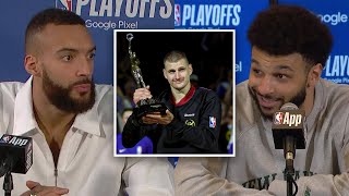 quotBest player in the worldquot  Nuggets amp Timberwolves Talk Nikola Jokics SPECIAL Game 5 [upl. by Auburn]