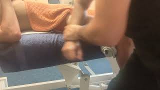 Effleurage  Sports Massage  using firm pressure with the forearm sportsmassage [upl. by Eltsirk]