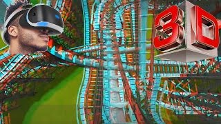 3D  Roller Coaster Tycoon 3  Stereo 3D anaglyph Test Red Cyan Glasses [upl. by Leribag]