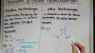 Unpolare und Polare Atombindungen  mit Beispiele [upl. by Cello560]