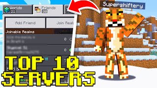 Top 10 BEST Servers For MCPE 2023 120  Minecraft Bedrock Edition Xbox One PS4 Windows 10 [upl. by Imij]