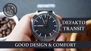 Another Well Designed German Minimalist Watch  Defakto Transit Review  Beans amp Bezels [upl. by Eessac]