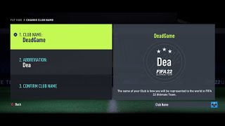 HOW TO CHANGE YOUR CLUB NAME IN FIFA ULTIMATE TEAM [upl. by Shelden]