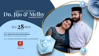 Dn Jijo weds Melby  WEDDING CEREMONY  HG Abraham Mar Eppiphanios Metropolitan  LIVE [upl. by Sothena539]