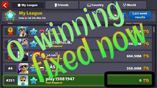 how to solve zero winning problem in 8 ball pool  how to fix 0 winning problen  0 winning fixed [upl. by Clementia]