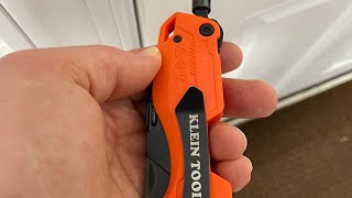 using Klein utility knife to install a door lock [upl. by Cooperman]