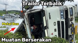 Trailer Truk Terbalik Insiden Di Bukit Kodok [upl. by Joela]