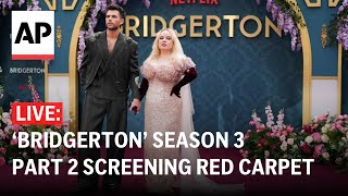 LIVE ‘Bridgerton’ season 3 part 2 screening red carpet [upl. by Cassey]