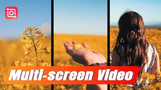 Create Multiscreen Video or 3 Layers Video Video Collage InShot Tutorial [upl. by Ellenahc505]