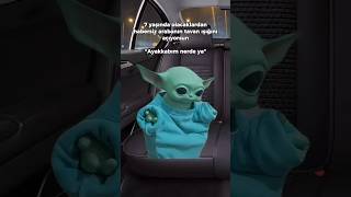 Baby Yoda arabanın tavan ışığını açıyor 😱  Baby Yoda babyyoda [upl. by Yerffoj]