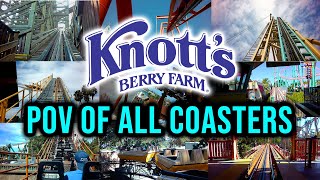 Knotts Berry Farm All Roller Coasters POV Compilation in 4K [upl. by Colville376]