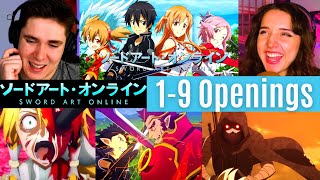 REACTING to 19 Sword Art Online Openings SO BEAUTIFUL First Time Watching Anime Openings [upl. by Mabel116]