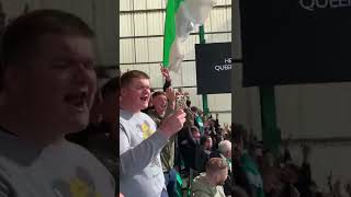 Hibernian fans chant Lizzys in a box at Easter road during Minutes silence [upl. by Ahseirej]