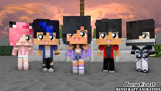 CHICKEN WINGS MEME DANCE  SHUFFLE DANCE  APHMAU CREW AARON ZANE KC amp EIN  Minecraft Animation [upl. by Yrrem]