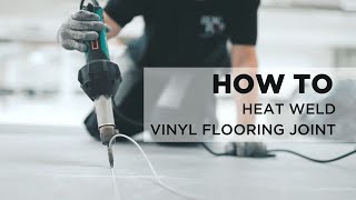 Heat welding How to heat weld vinyl flooring with heat gun [upl. by Franklyn]