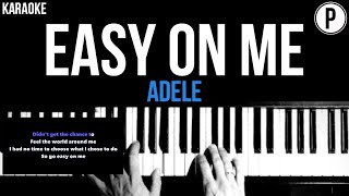 Adele  Easy On Me Karaoke Acoustic Piano Instrumental Cover Lyrics [upl. by Snashall]