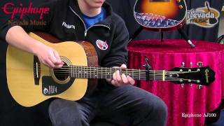 Epiphone AJ100 Acoustic Guitar Demo  Nevada Music UK [upl. by Bank]