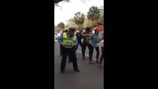 New Orleans Police officer Wobble dance Mardi Gras 2014 [upl. by Dreher]