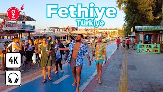 FETHIYE  Türkiye 🇹🇷 4K Walking Tour  Marina and City Center  Muğla [upl. by Ellenaej]