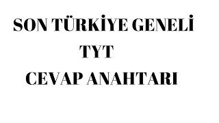 2024 YKS TÜRKİYE GENELİ TYT DENEME CEVAP ANAHTARI tyt ayt töder özdebir [upl. by Tiebold]