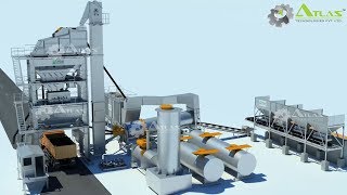 Asphalt batching plant 3D video by Atlas Technologies Pvt Ltd India [upl. by Nirej548]