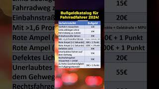 Bußgelder in 2024 für Radfahrer [upl. by Lau]