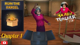 Scaryteacher 3D chapter 1  level 14 Ruin the parcel  gaming hub [upl. by Leahcir365]