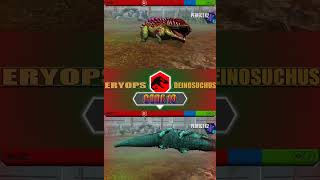 ERYOPS VS DEINOSUCHUS  JURASSIC WORLD THE GAME [upl. by Tilagram]