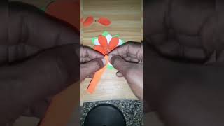 how to make tricolour flower with paper David Rao art and craft🤗🤗 [upl. by Oflodur37]