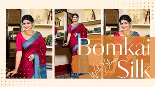 Pure Handloom Bomkai Silk Sarees With Blouse [upl. by Eelyek]