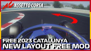 NEW FREE MOD CATALUNYA 2023 Layout 2023Alpine Gaslys Onboard｜Assettocorsa [upl. by Acinorahs]