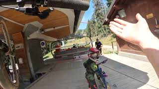 Morzine bike park Chairlift trouble 🤣 [upl. by Christie]