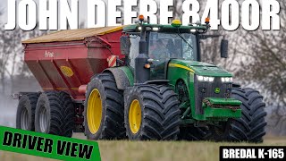 JOHN DEERE 8400R amp Bredal K165  GoProdriver view [upl. by Megen]