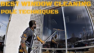 BEST WINDOW CLEANING POLE TECHNIQUES  BASIC TO ADVANCED [upl. by Fleta]