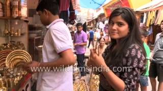 Brassware being sold in Haridwar Uttarakhand [upl. by Tengdin]