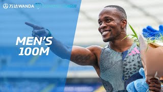 South Africas Akani Simbine edges to narrow 100m victory in Silesia  Wanda Diamond League 2023 [upl. by Verbenia]