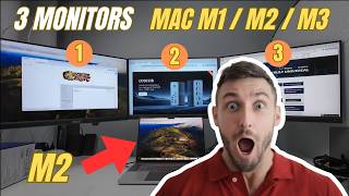 How to connect a MacBook to two monitors or more for M1 M2 and M3 chips [upl. by Esmerelda691]