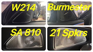 Mercedes E200 W214 2024 Original Burmester 4D Surround Sound System with 21 Speakers SA Code 810 [upl. by Ayalahs]