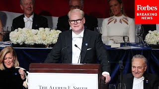 Audience Is Absolutely Shocked By Jim Gaffigans Grabbing A Kitty Joke During Al Smith Dinner [upl. by Eirek]