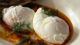 turkish eggs breakfast  çilbir [upl. by Htrow521]