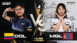 MLBB WOMEN  COLOMBIA vs MONGOLIA  GROUP STAGE  IESF WEC24  DAY 2 [upl. by Burt]