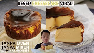 Resep Cheesecake Viral Tanpa Creamcheese Tanpa MIXER amp OVEN Ekonomis ala Rumahan SEMUA BISA [upl. by Nyvrem]