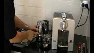 Delonghi Nespresso Coffee Machine Le Cube 185 Demo [upl. by Hiltner]