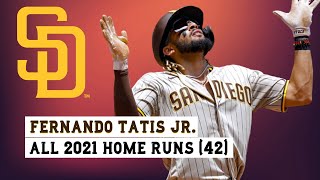 Fernando Tatis Jr 23 All 42 Home Runs of the 2021 MLB Season [upl. by Juanita420]