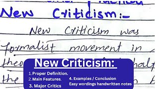 New Criticism  Literary theory in English  what is new Criticism [upl. by Agna697]