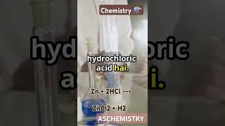 Preparation of Hydrogen Gas rxn of Hcl with Zn metals  displacement rxn Redox rxn ASchemistry [upl. by Acimaj350]