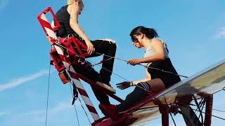 Wing Walking Air Show wingwalking airshow aviation flying womenempowerment female [upl. by Arikaahs]