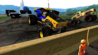 Monster Trucks Mud Battle 4 Beamng drive [upl. by Elwee177]