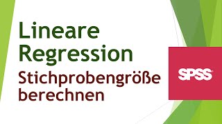 Stichprobengröße bei der multiplen linearen Regression mit SPSS [upl. by Ait]