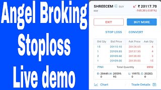 Angel Broking  angel broking stop loss order [upl. by Iclehc56]